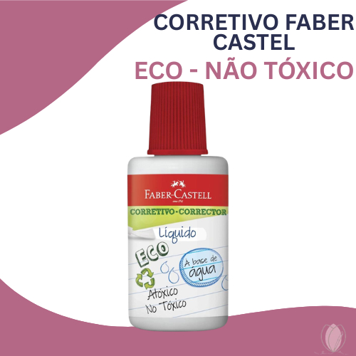 Corretivo Líquido Eco Não Tóxico Faber-Castell à Base de Água em Oferta na Shopee
