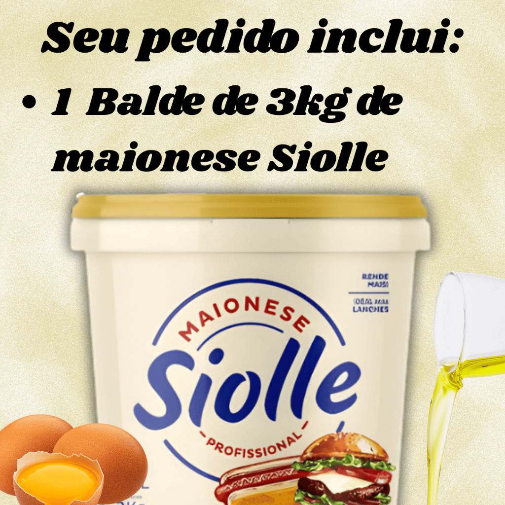 Maionese Siolle 3kg Balde Econômico Cremosa Para Lanches e Molhos em Oferta na Shopee