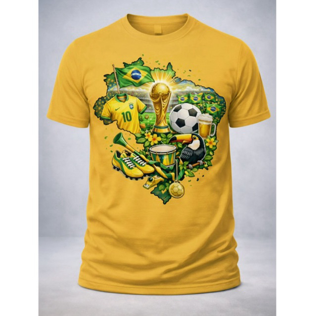 Camisa Seleção Brasileira Masculino E Feminino Belezas Naturais Tucano Floresta Algodão 100% Premium Vitorioso Campeão