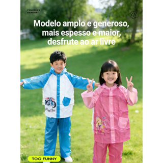 Conjunto de Calça+Capa de Chuva Infantil Escolar Menina Menino Criança em Oferta na Shopee