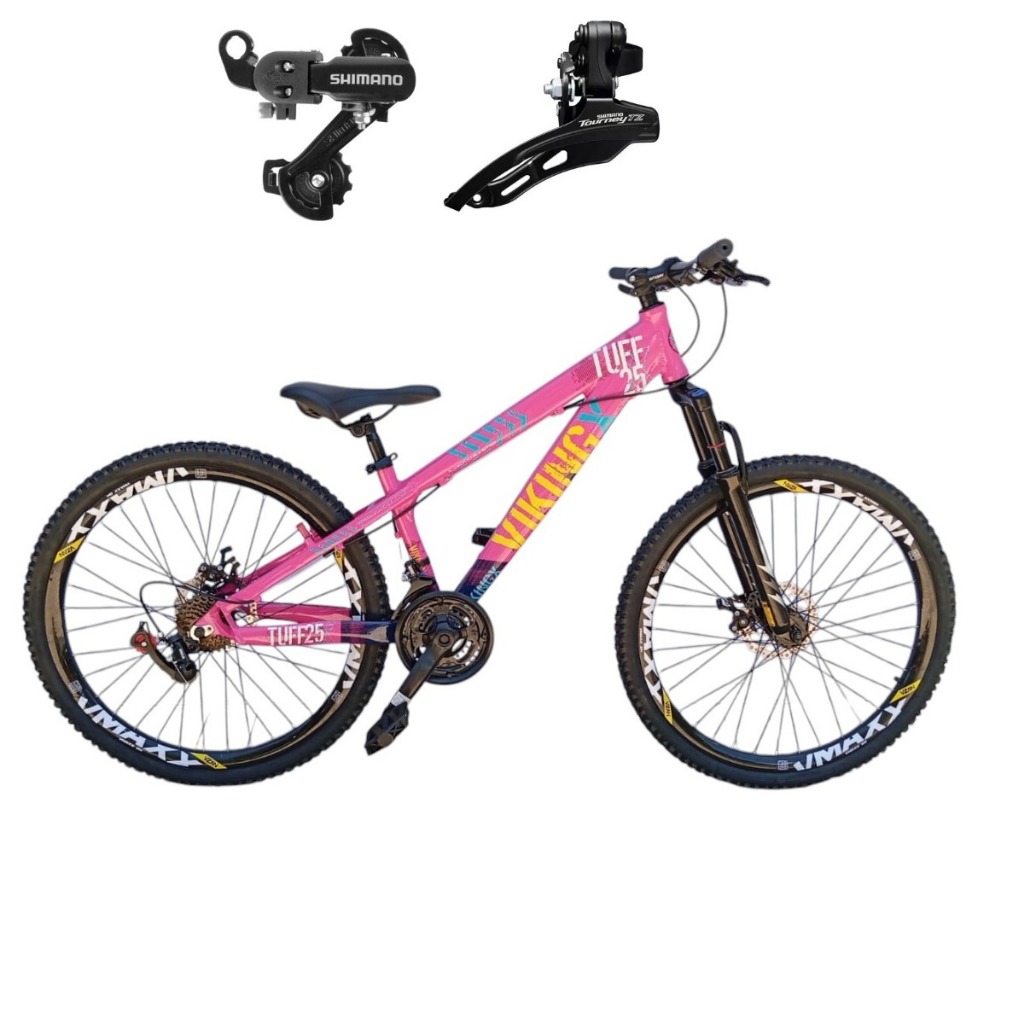 Bicicleta Viking Tuff 25 A-26 Mtb 21 Velocidades Shimano com Freio à Disco