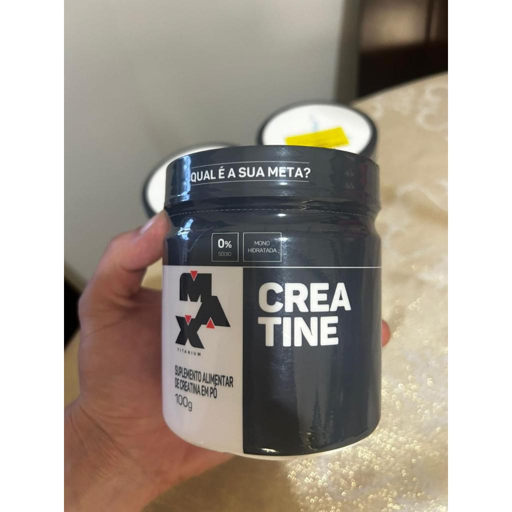 💪 Creatina Monohidratada Max Titanium 100g – 100% Pura | Mais Força e Desempenho 🔥