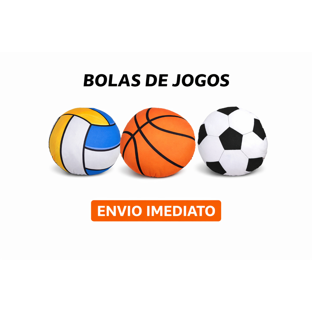 Almofada Divertida Bola Jogos Futebol, Volei Escolha a Sua em Oferta na Shopee