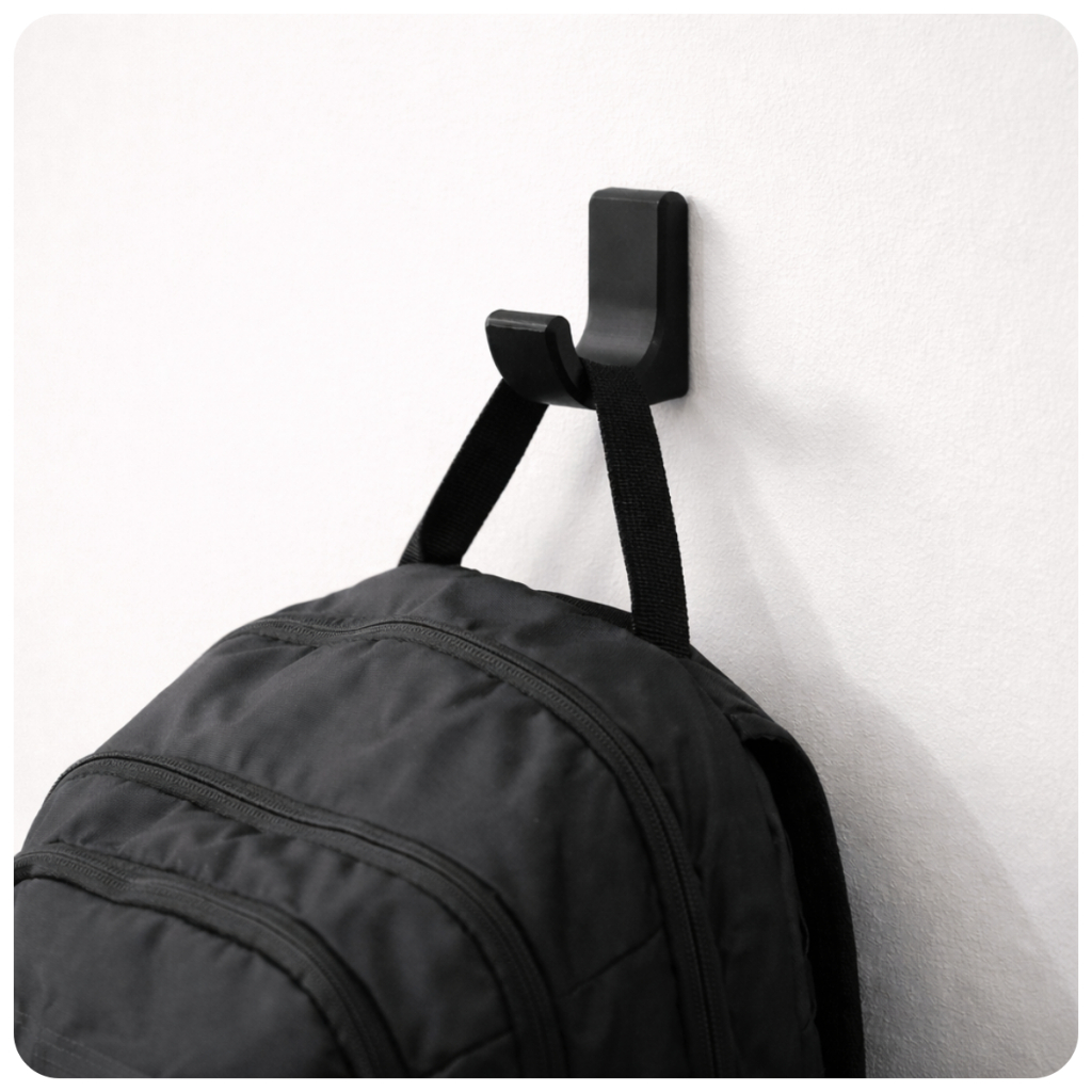 Gancho de Parede Parafuso Oculto - Suporta 5kg - Design Minimalista - Preto em Oferta na Shopee