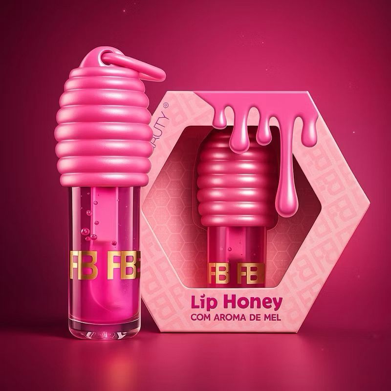 Gloss Lip Honey Morango Mel - Brilho Espelhado, Fran Franciny Ehlke
