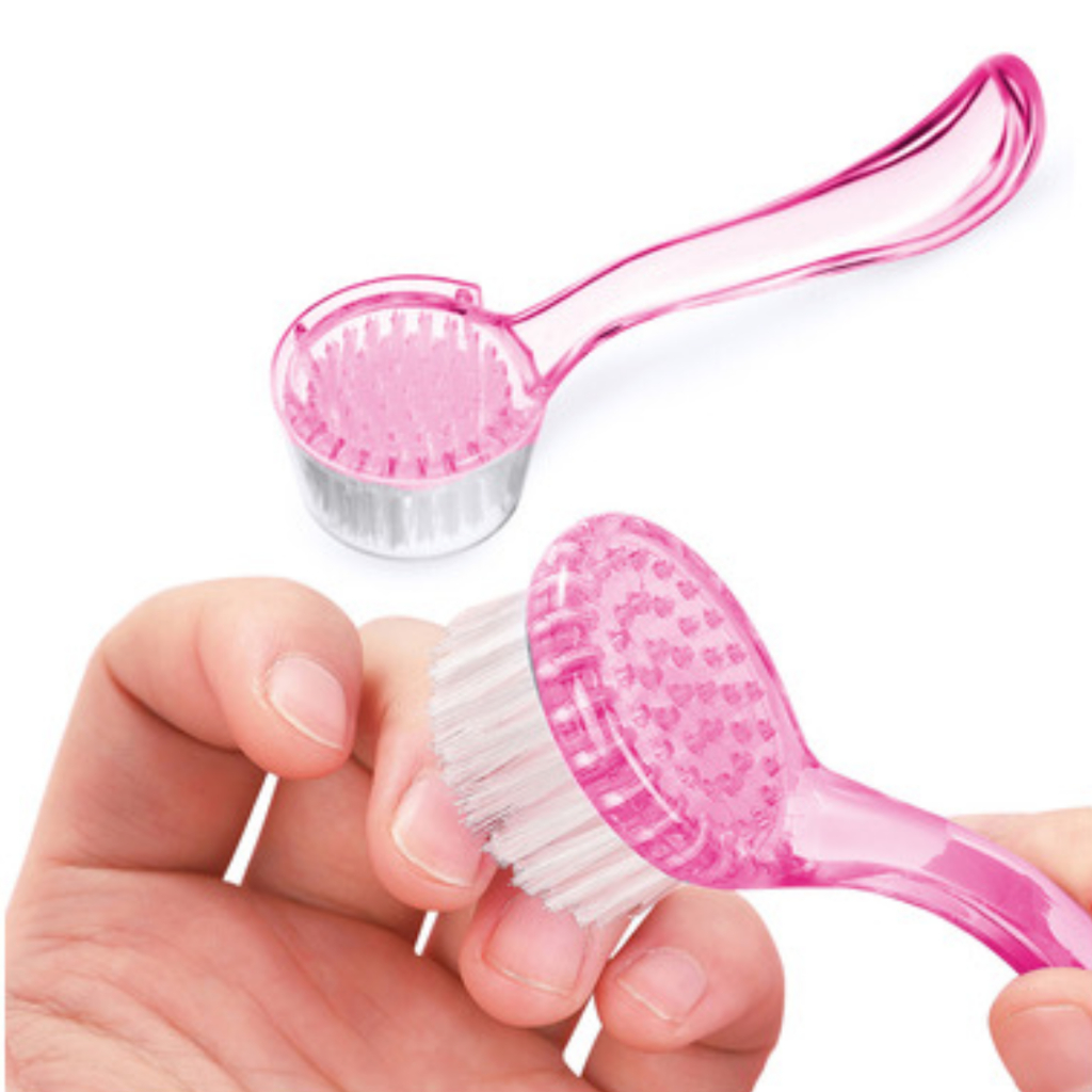 Escova Rosa de Limpeza Unha Manicure