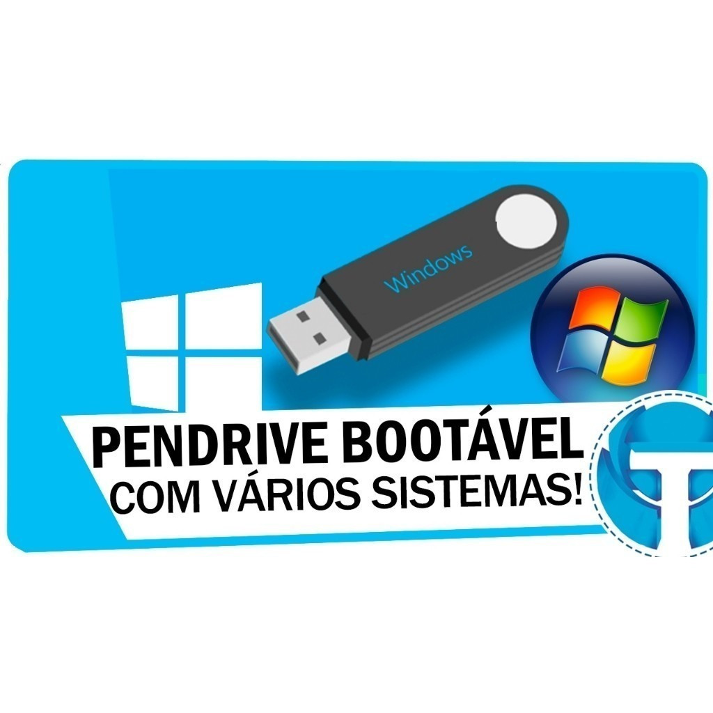 Pendrive Bootavel C/ Windows 7/8/10 Para Pc/Nootbook