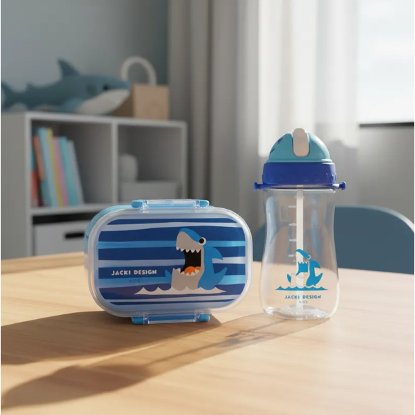 Conjunto Pote p/ lanche de 2 Andares e Garrafa Infantil 460ml - Jacki Design em Oferta na Shopee