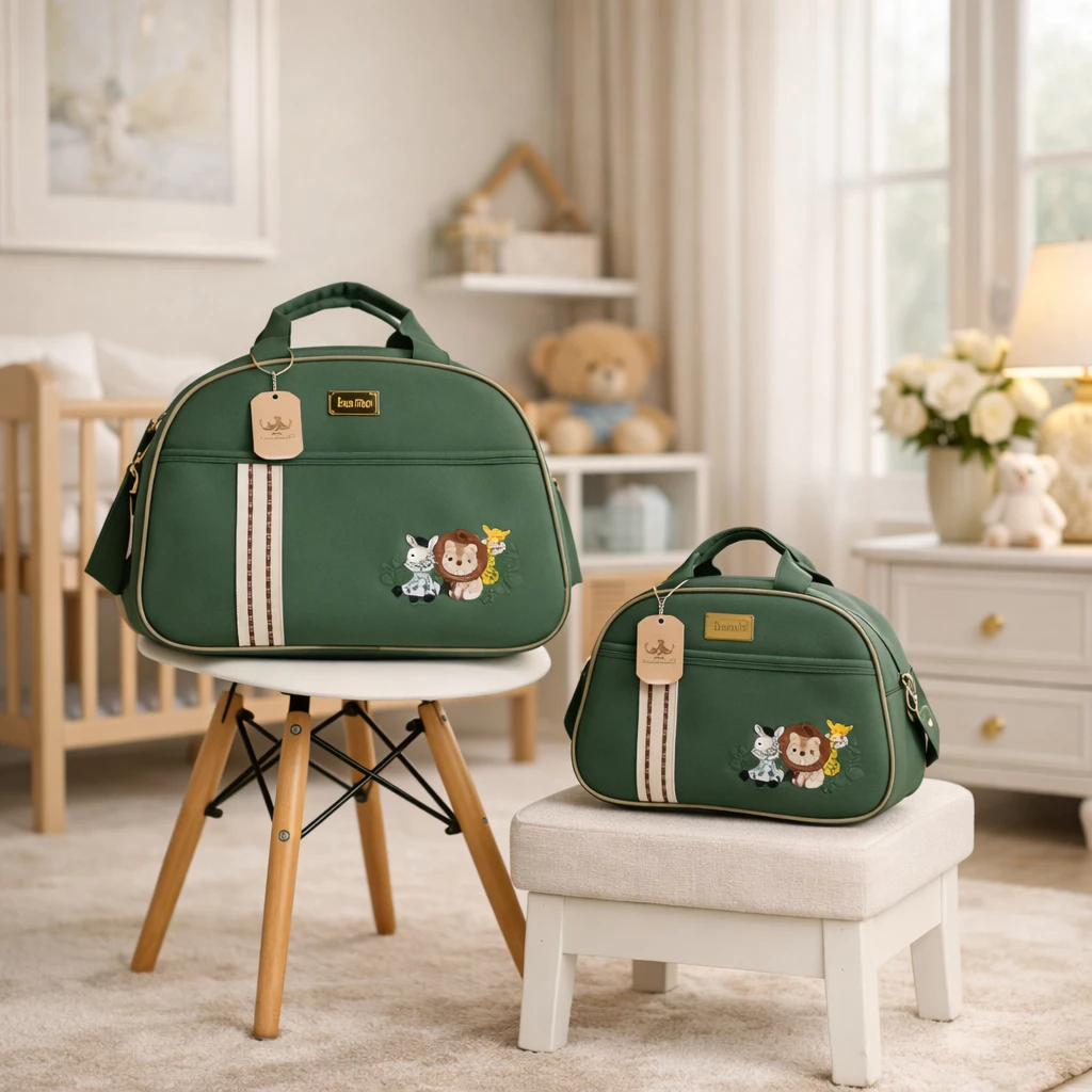 Bolsa Maternidade Kit de 2 Peças | Safari e Borboleta com Faixa I Térmica e Impermeável em Oferta na Shopee