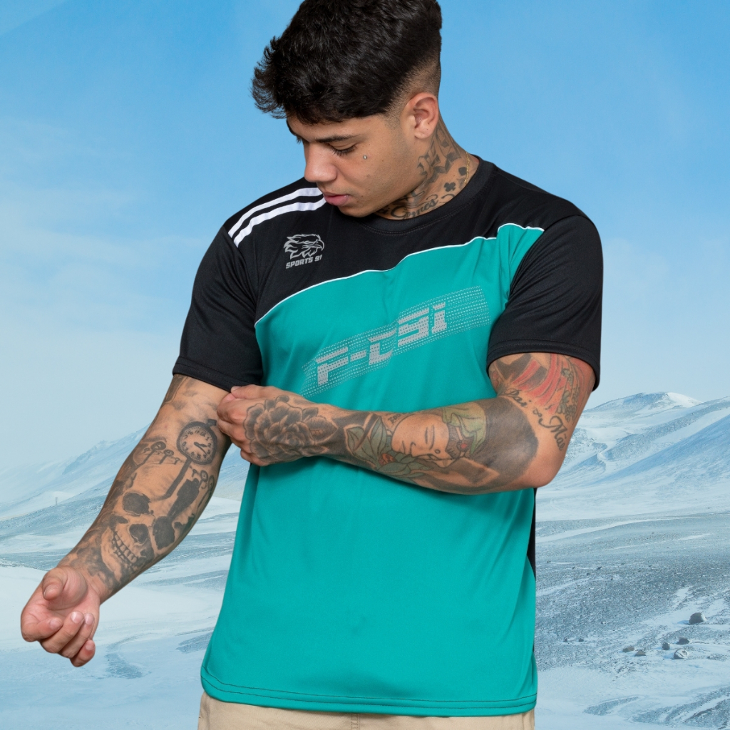 Camisa DRYFIT Masculina Colorida Leve Respirável Para Atividades Fisicas Roupa de Academia
