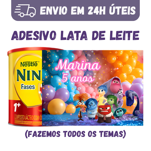 (ENVIO 24H) Adesivo para Lata de Leite 14cm de altura 800g - (TODOS OS TEMAS) em Oferta na Shopee