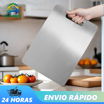 Tábua De Corte Aço Inoxidável 304 Dupla Face Para Cortar Carne, Frutas E Vegetais De Mofo 24/46 cm
