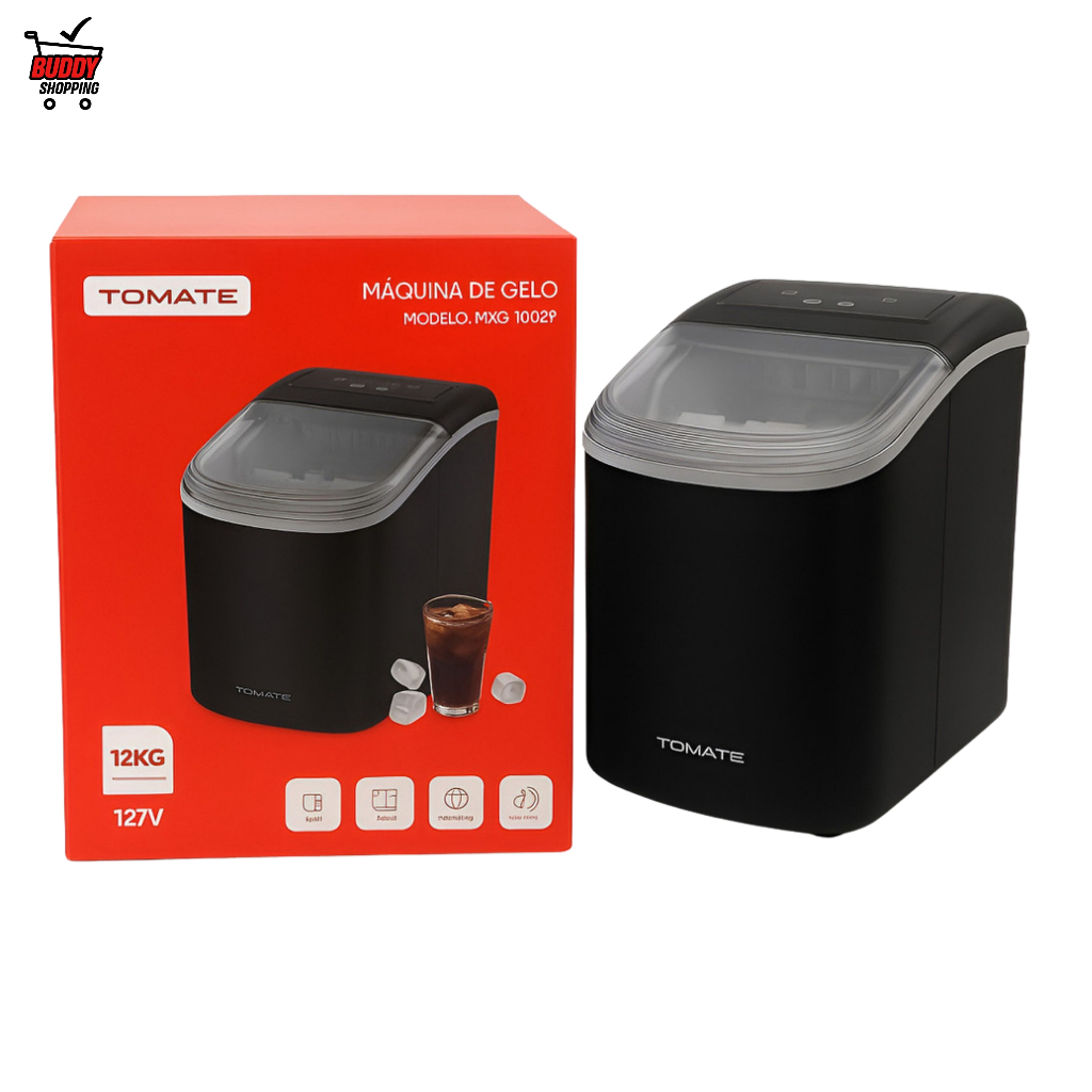 Máquina De Gelo Turbo 12kg 1,3 Lts Produz Gelo em 6 min por ciclo em Oferta na Shopee