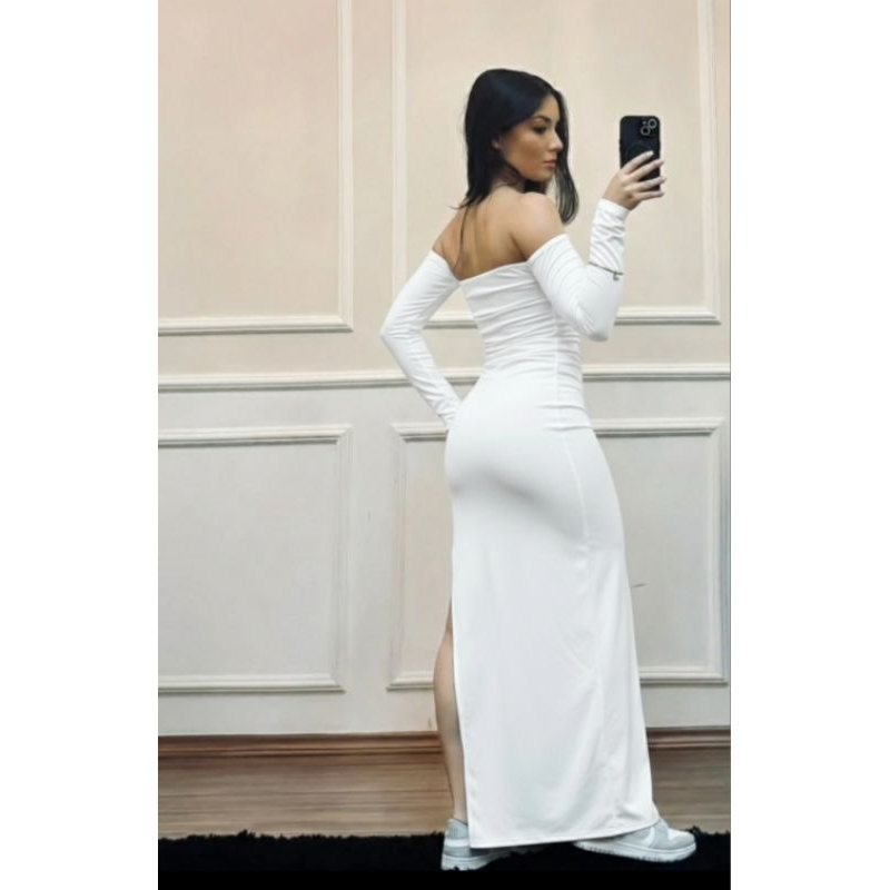 vestido longo/vestido manga longa/vestido gringo/vestido feminino/vestido tubinho