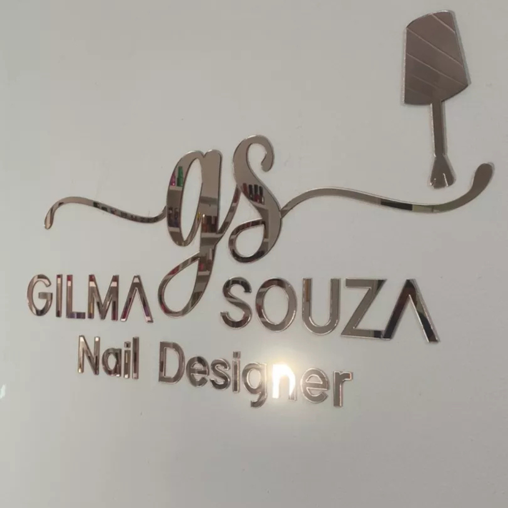 Logo Personalizada em Acrílico Espelhado - Letreiro 3D para Studio, Salão e Recepção - Corte a Laser de Alta Precisão