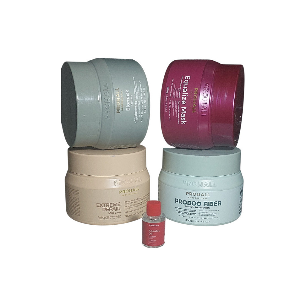 Kit Cronograma capilar 500gr + Equalize Mask 500gr + òleo Absolut OIL 7ml