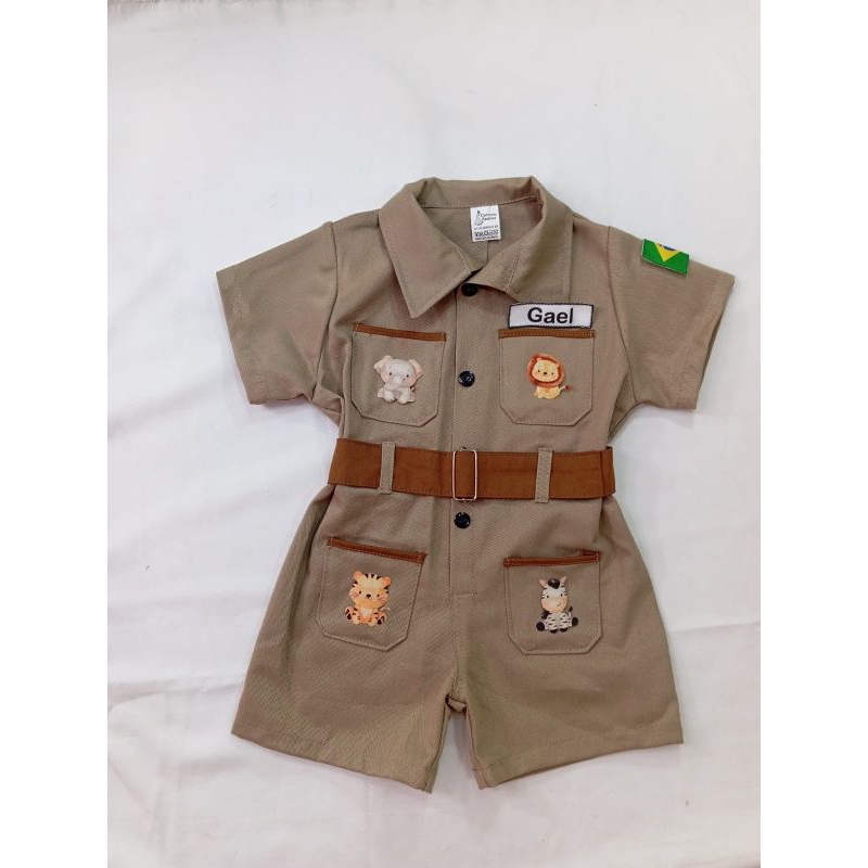 macacão safari em Oferta na Shopee