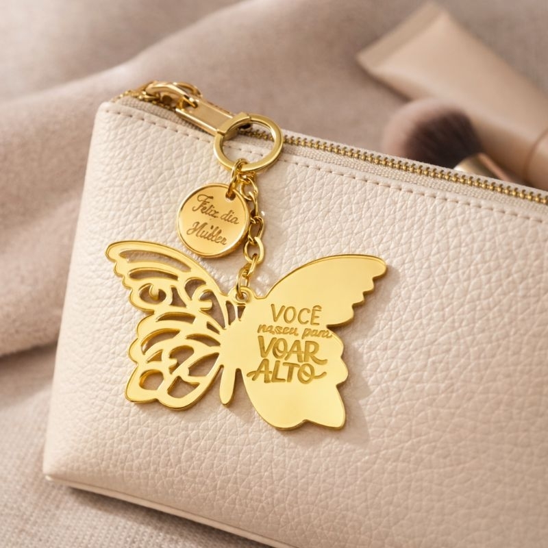 Kit Chaveiros Borboleta Espelhado – Presente Datas especiais | Dia das mães - Dia das mulheres - Aniversários - Eventos