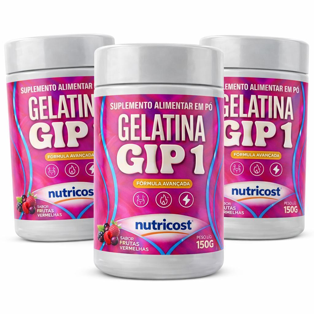 Combo 3x Gelatina Em Pó G-I-P 1 Sabor Frutas Vermelhas 150g - Estoque Inteligente em Oferta na Shopee