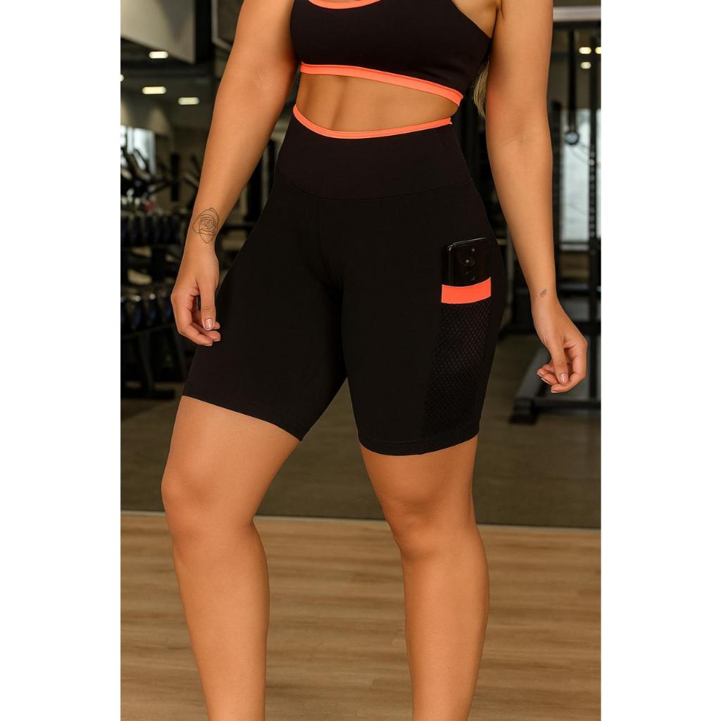 Bermuda feminina academia fitness lazer b004