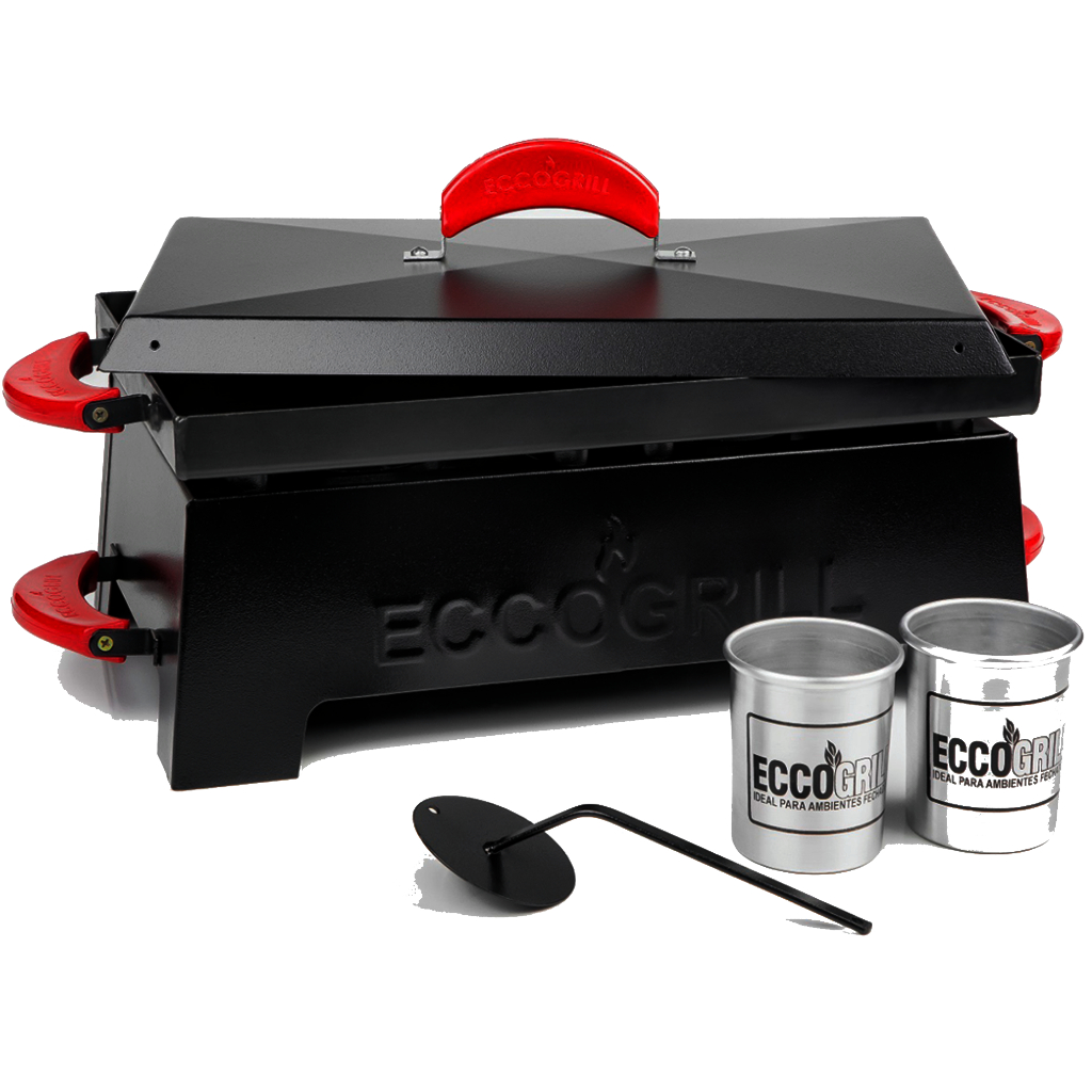 Churrasqueira Portátil Com Chapa Eccogrill A Álcool Original