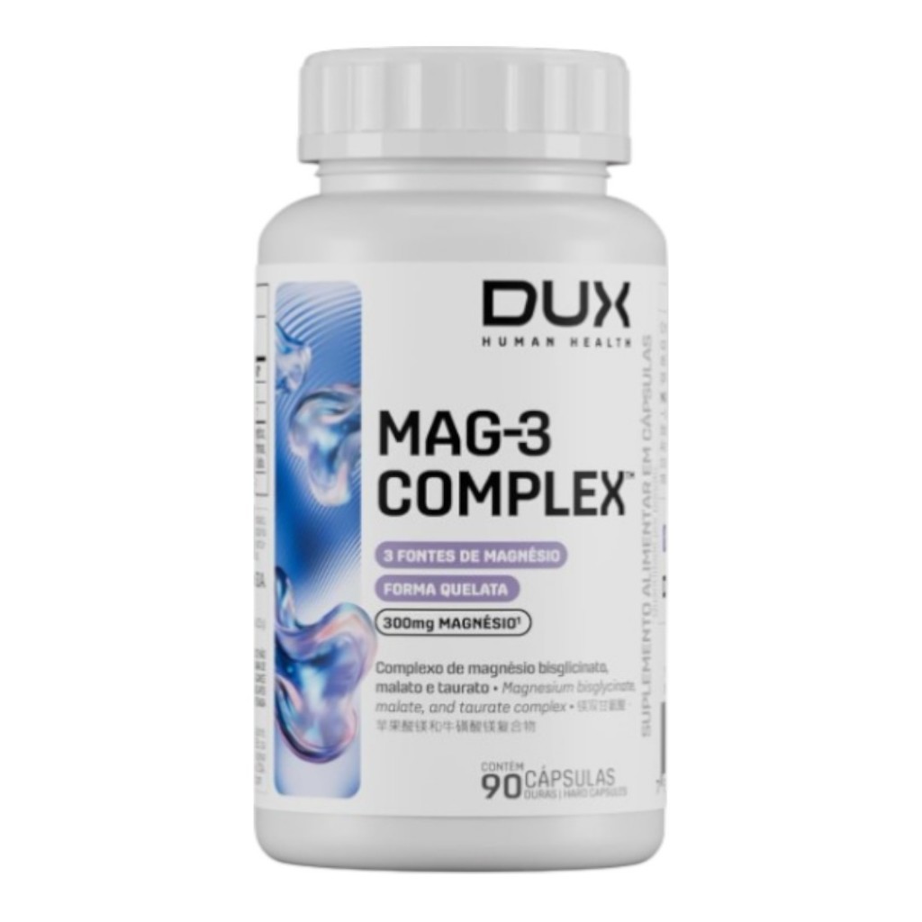 MAG-3 Complex Dux Nutrition - Complexo de Magnésio Bisglicinato, Malato e Taurato