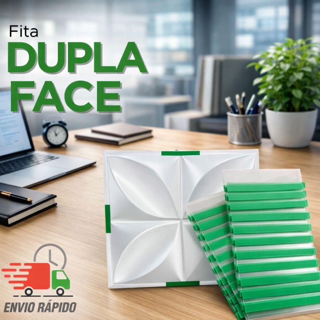 Fita Dupla Face Extra Forte Fracionada Pronta Entrega Para Placa PVC 3D Painel Ripado Cabeceira em Oferta na Shopee