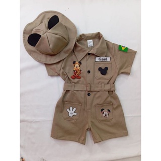 macacão Mick&y safari personalizado em Oferta na Shopee