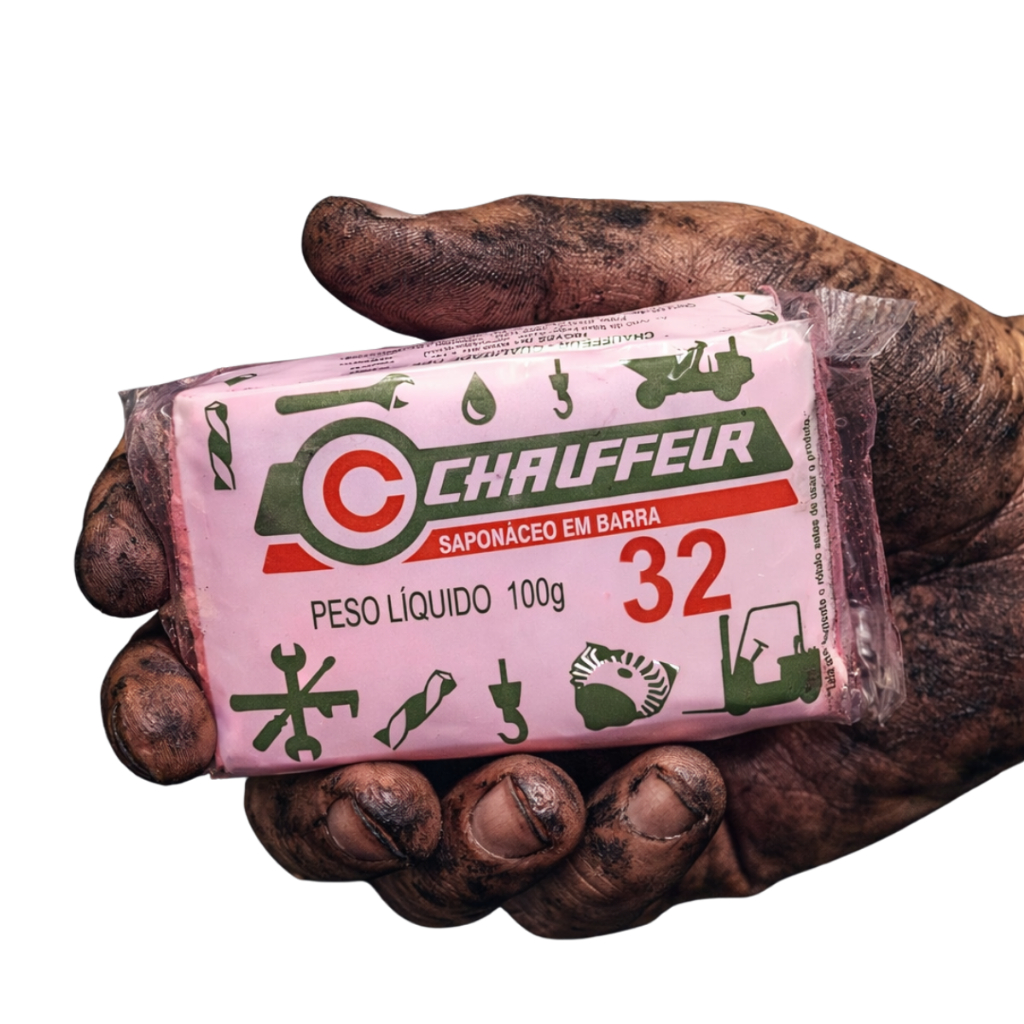Sabão Sabonete  Mecânico Para Tirar Graxa da Mão Chauffeur 100g Uso Profissional