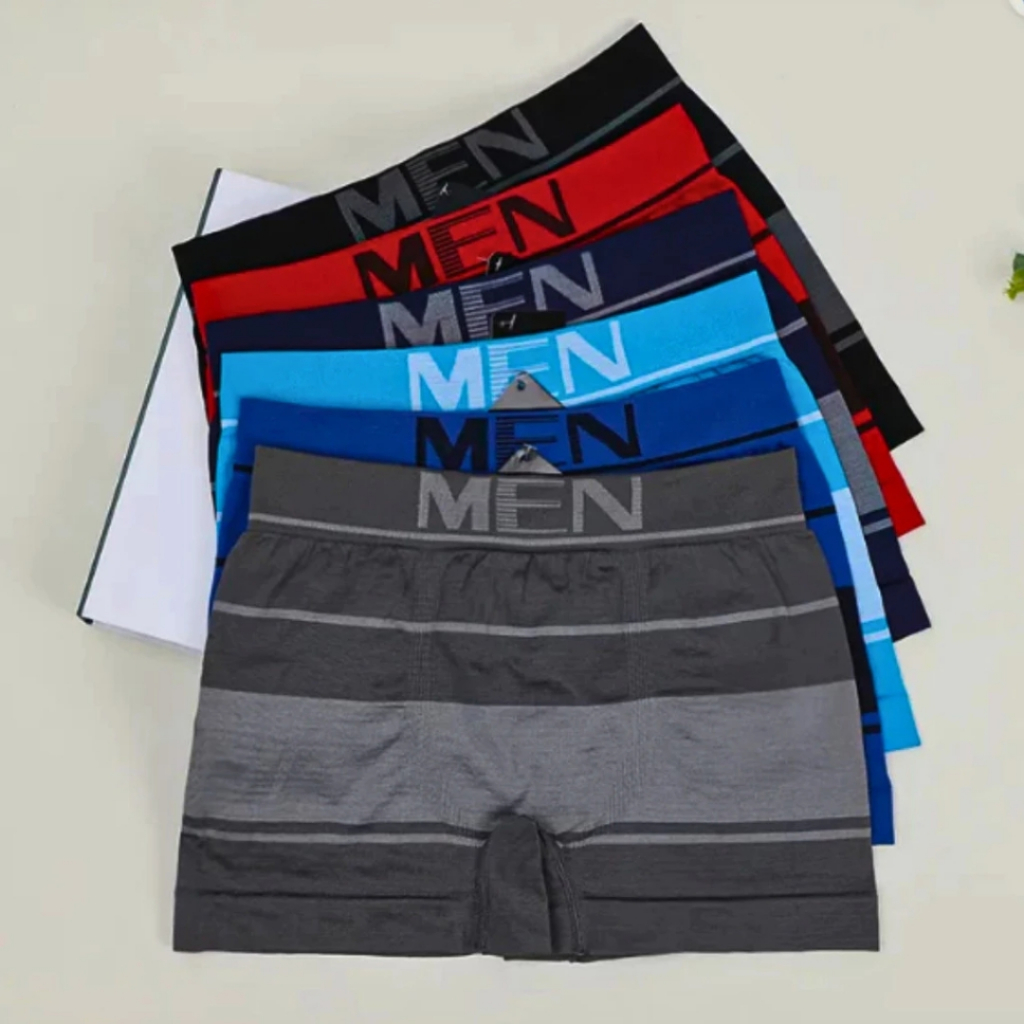 Kit Cuecas Boxer Men Sem Costura Microfibra Casual Premium Toque Macio Masculino PROMOÇÃO em Oferta na Shopee