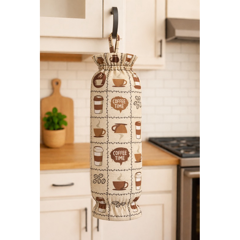 Puxa Saco , Porta Sacola , Tecido Oxford , De Cozinha Basico