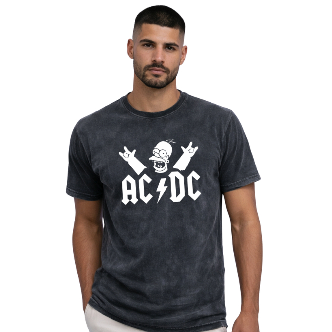 Camiseta AC/DC Estonada RCK Modelagem Ampla 3 Cores Exclusivas Estilo Rock Vintage Premium Originais