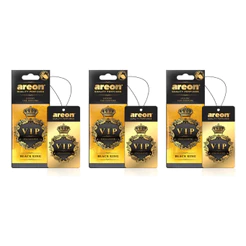 Kit De 3 Aromatizante Cheirinho Automotivo Papel Mon Areon Fragrância Vip Black King
