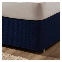 Saia Pra Cama Box Com Elástico Matelado Ultrassônico Tecido Microfibra 1 Peça
