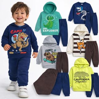 Kit 6 Peças 3 Conjunto Moletom Menino Roupa Infantil Inverno Frio Tamanho 01 ao 14 em Oferta na Shopee