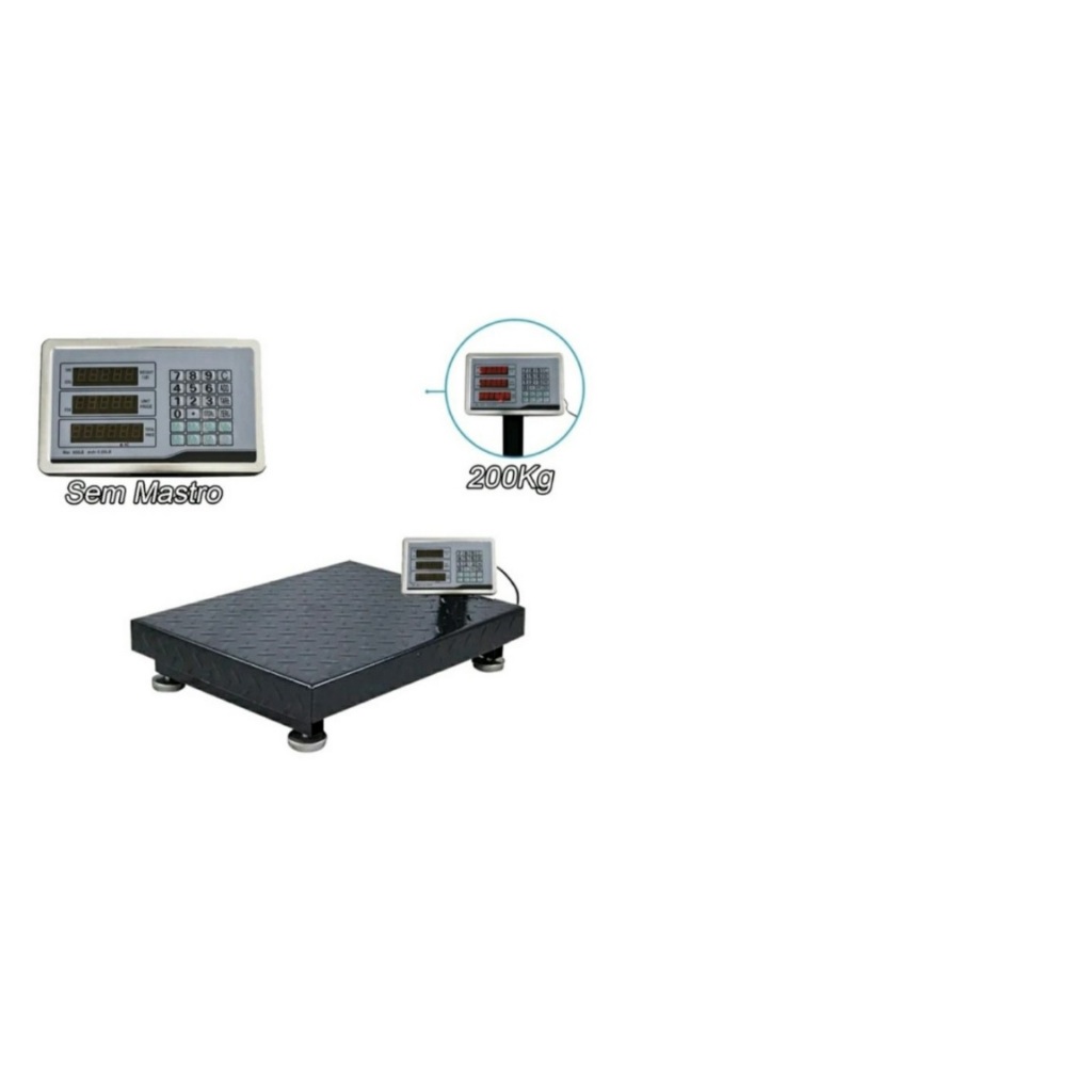 Balança sem mastro 200kg plataforma 30x40cm