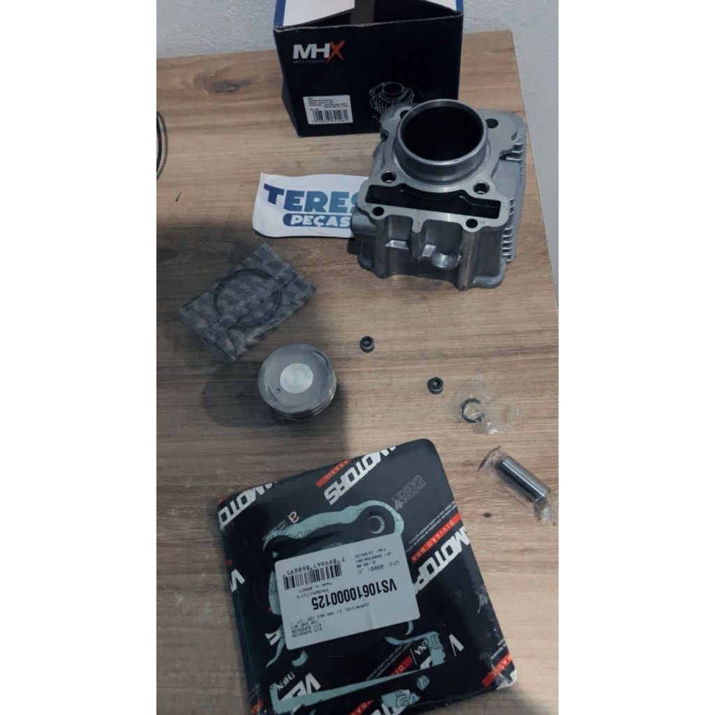 Kit Cilindro + Pistão + Junta Superior +Retentor valvula Yamaha Neo 125 /Fluo 125 (mhx)