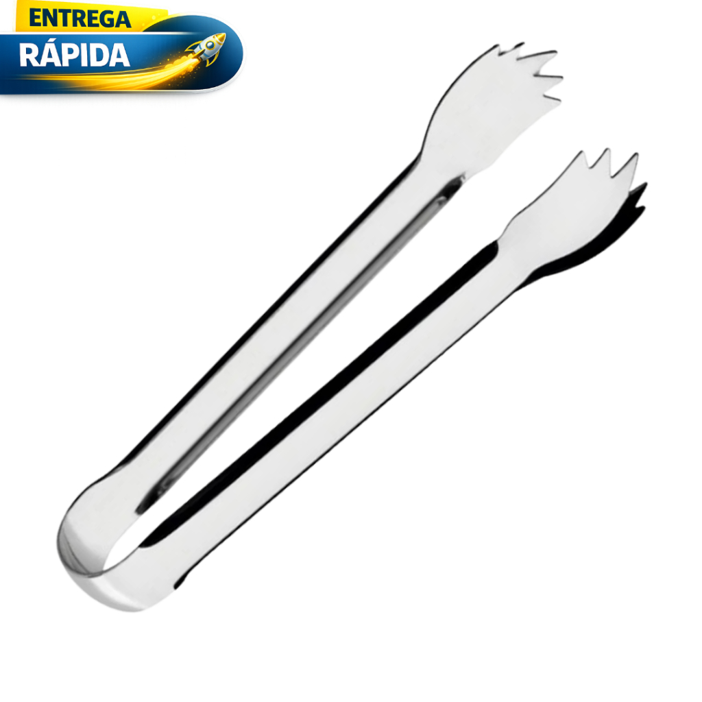 Pegador de Gelo em Aço Inox para Bar Cozinha e Drinks