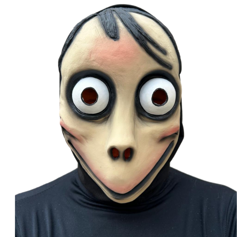 Máscara Menina Malvada Momo Halloween Carnaval Fantasia Teatro Terror Assustador Dia das Bruxas Zumbi Cosplay Horror