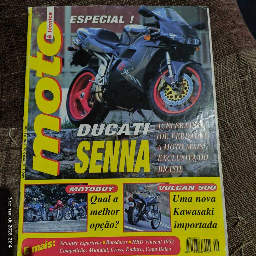 Revista moto & técnica nr 09 Especial Ducati Senna ano 1997