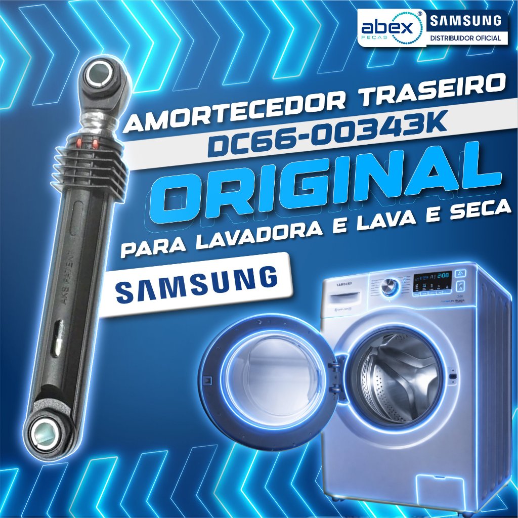 Amortecedor Traseiro do Cesto Lava e Seca Samsung WD11 WD17 WD18 WF11 DC66-00343K Original
