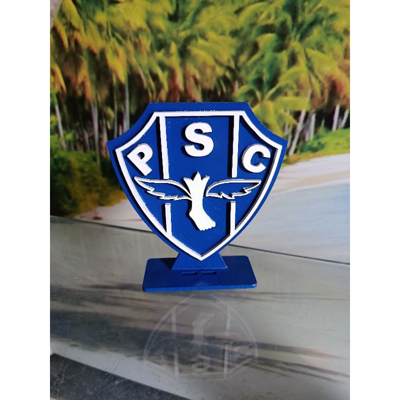 Escudo - Placa Decorativa ou Mini Totem PSC Paysandu Sport Club em MDF BMK ART'S