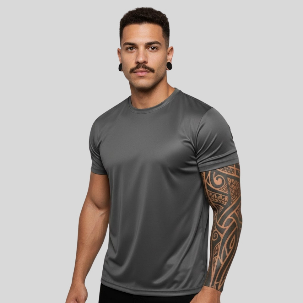 Camiseta Masculina UV50 Dry Fit Manga Curta Leve Para Academia Treino