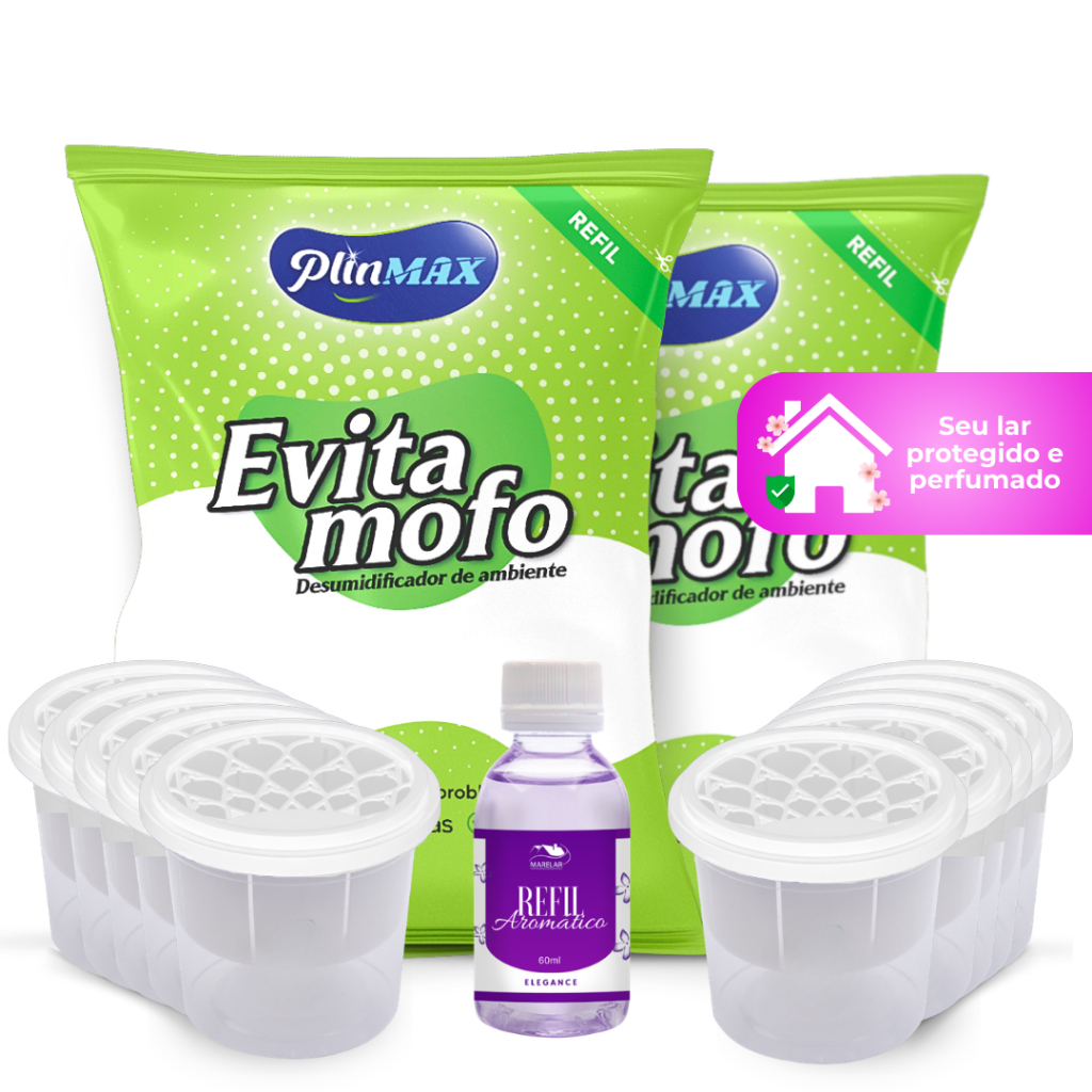 Antimofo PlinMax Em Bolinhas 2un + 10 Un Potes + Essência em Oferta na Shopee