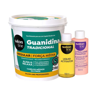 Creme Relaxante Guanidina Tradicional Alisa e Relaxa Regular Médio 218g Salon Line - 1 Un…
