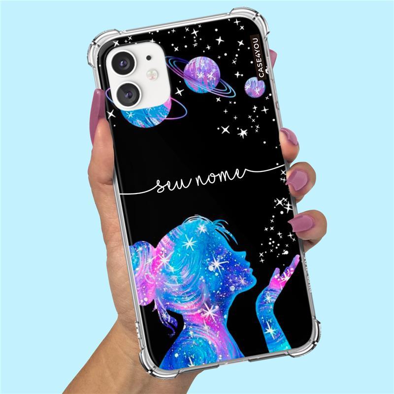 Capa Capinha Para Samsung Galaxy A30 A30s A31 A32 A33 A34 A35 A36 A37 Anti-impacto Personalizada Garota Estrela Preto