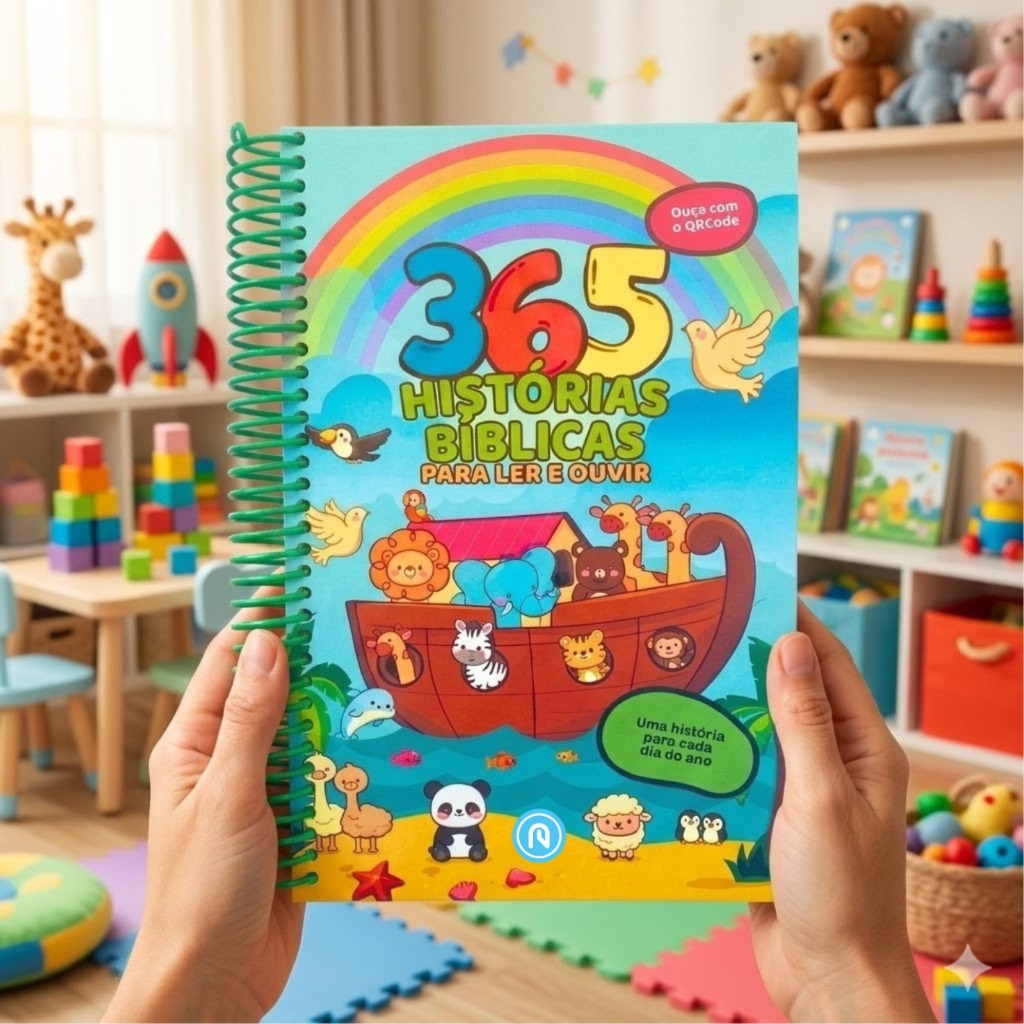 365 Histórias Bíblicas Para ler e Ouvir / Ouça com QR Code Espiral em Oferta na Shopee