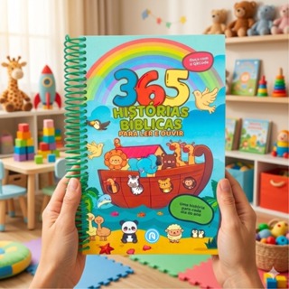 365 Histórias Bíblicas Para ler e Ouvir / Ouça com QR Code Espiral em Oferta na Shopee