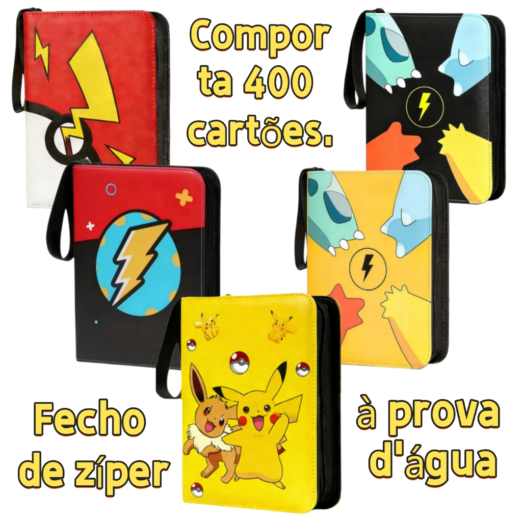 Álbum Porta Cartas TCG para Cartas Pokémon Yu-Gi-Oh MTG 240 ou 400 Cartas Não Inclui Cartas