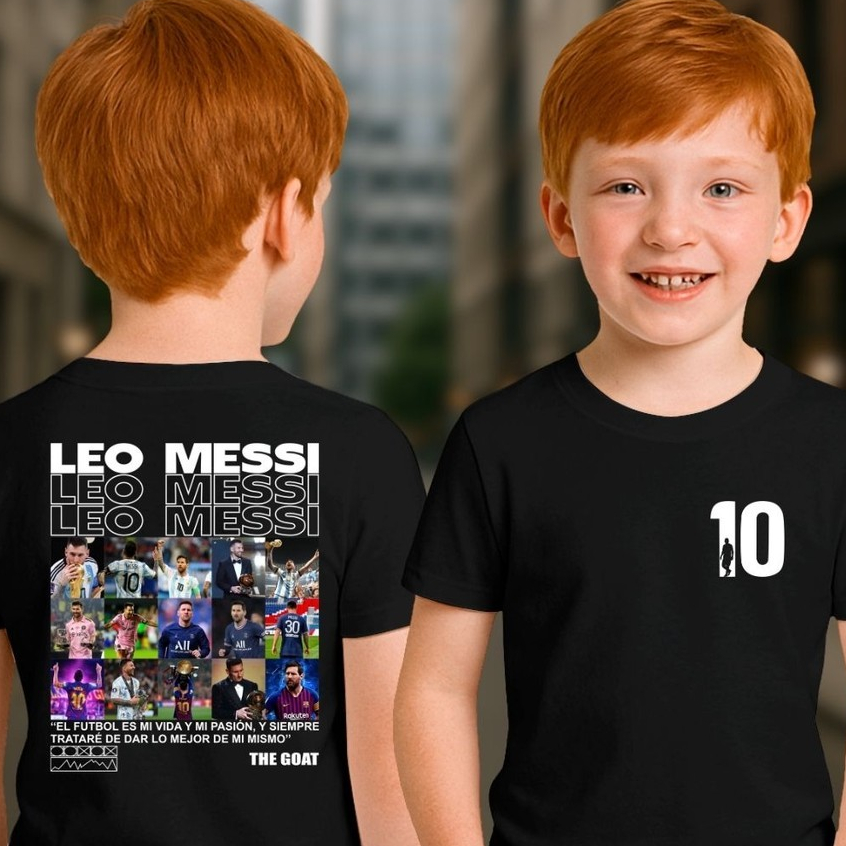 Camiseta I Antil Lionel Léo Messi M10 Jogador Camisa Futebol Et Gênio Goat Camisa 10 Melhor Mundo - Miniatura 2
